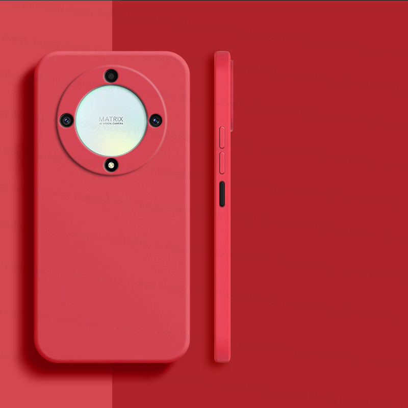 Hoesje voor honor magic 5 5 , schokbestendige hoes van vloeibaar siliconen tpu voor de achterkant van de telefoon, honor magic 5 lite: Rood