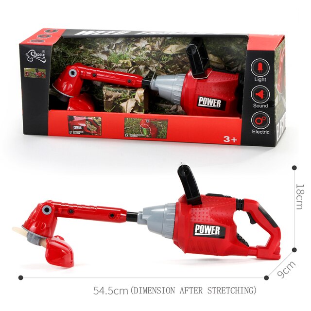 Maintenance Tools Electric Saw Lawn Blower Lawn Mower Simulation Maintenance Tools Pretend To Play with Garden Boy Toys: with box