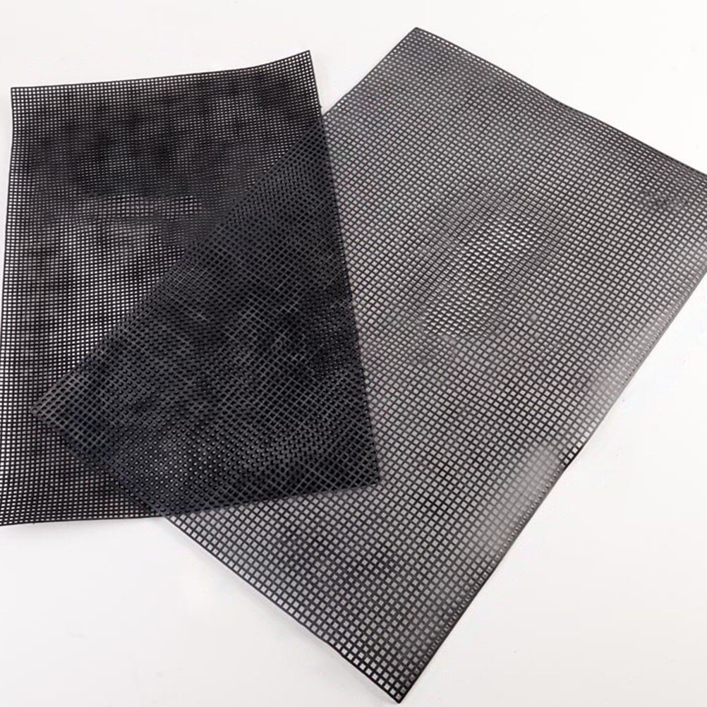 6Pcs Plastic Mesh Sheets Rectangular Versatile DIY Safe Beading Sheet Mesh Grid Resistance Silver Perforated Expanded Plate