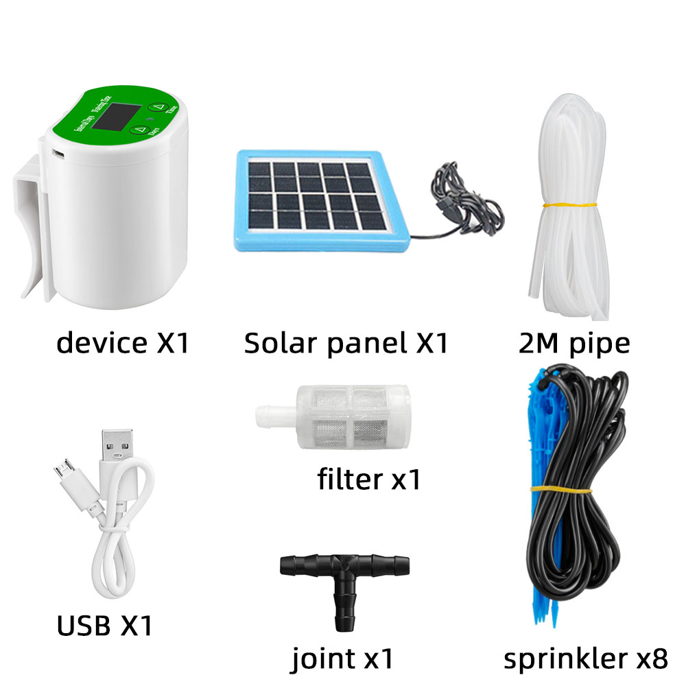 Pumpe Intelligente Tropfbewässerung Wasserpumpe Timer System Garten Automatische Bewässerung Gerät Solar- Energie Aufladen Topfpflanze: verrotten