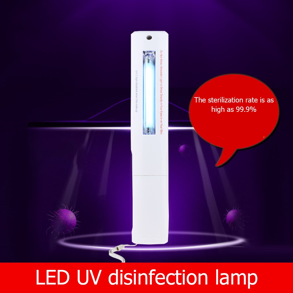 ledet uv bakteriedrepende lampe bærbar håndholdt steriliseringsstav desinfisering pinne tannbørste desinfiseringsmiddel uv lampe desinfeksjon lys
