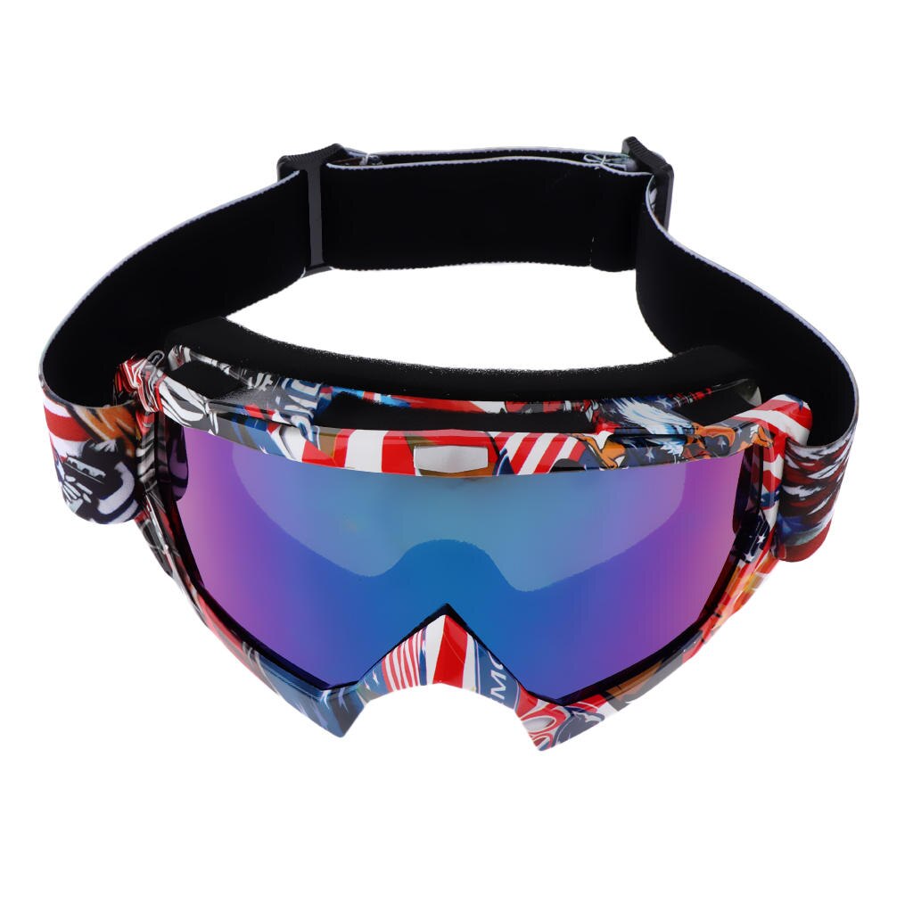 Gogle narciarskie i snowbordowe anty-mgła ochrona UV jazda na nartach okulary przeciwsłoneczne okulary z regulowanym paskiem dla mężczyzn i kobiet