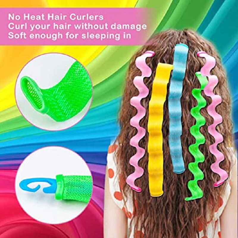 Bigoudi de Cheveux magique 12 Pièces/24 Pièces BRICOLAGE Portable Curling Lrons Vague Curling Lrons Durable De Maquillage De Beauté Curling Styling Outils