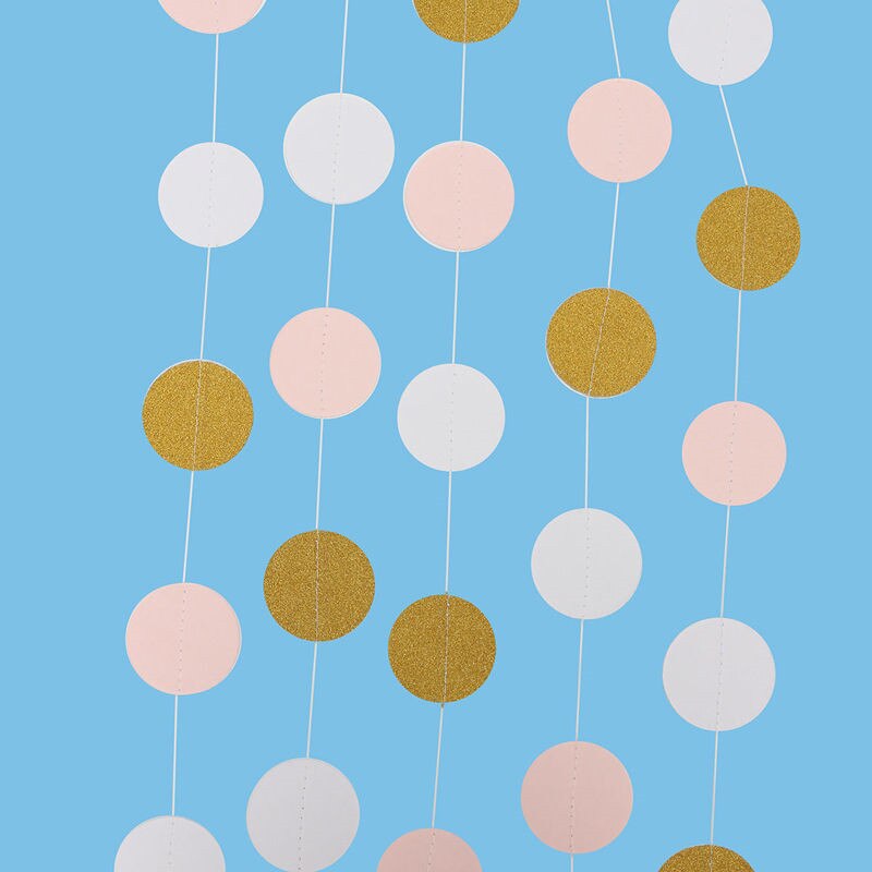 1 Set Party Decor Glitter Dot Paper Hanging Decorations Party Streamers