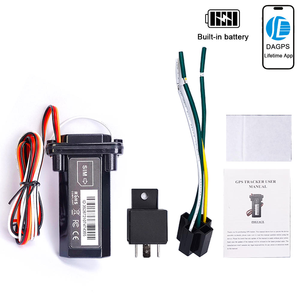 Lokalizator GPS T12 z wbudowaną baterią ST-901 12~80V szeroki zakres napięcia robić samochodu motocykla pojazdu urządzenie GPS z aplikacją na całe życie: Kości słoniowej