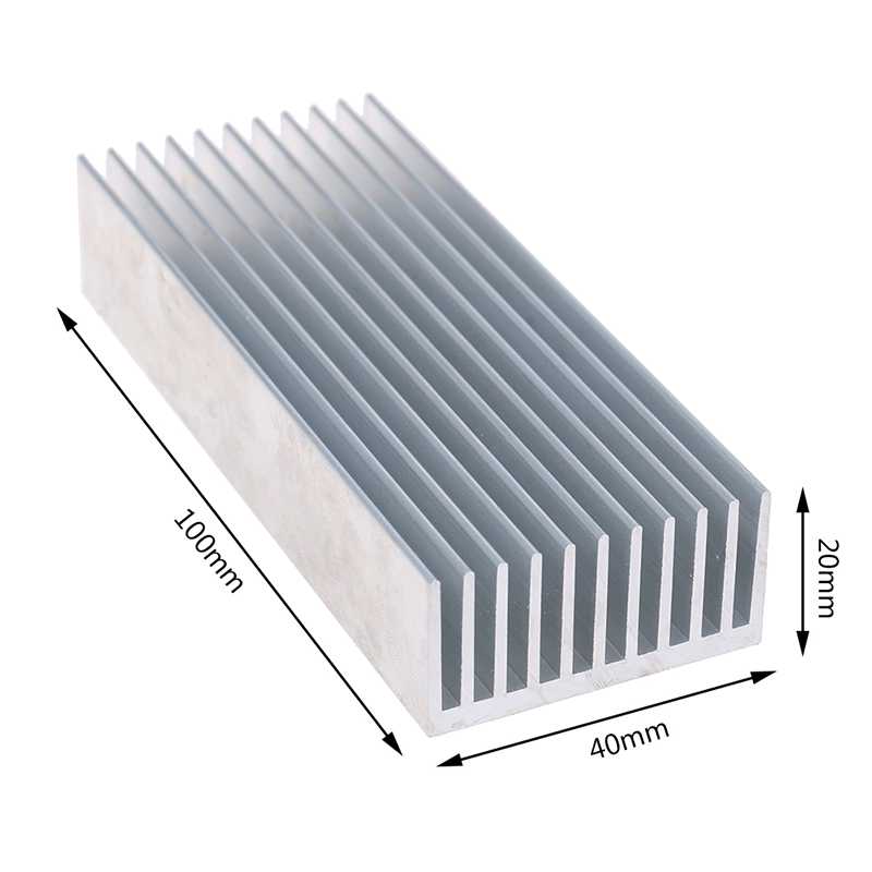 Extruded Aluminum Heatsink For High Power LED IC Chip Cooler Radiator Heat Sink: Silver