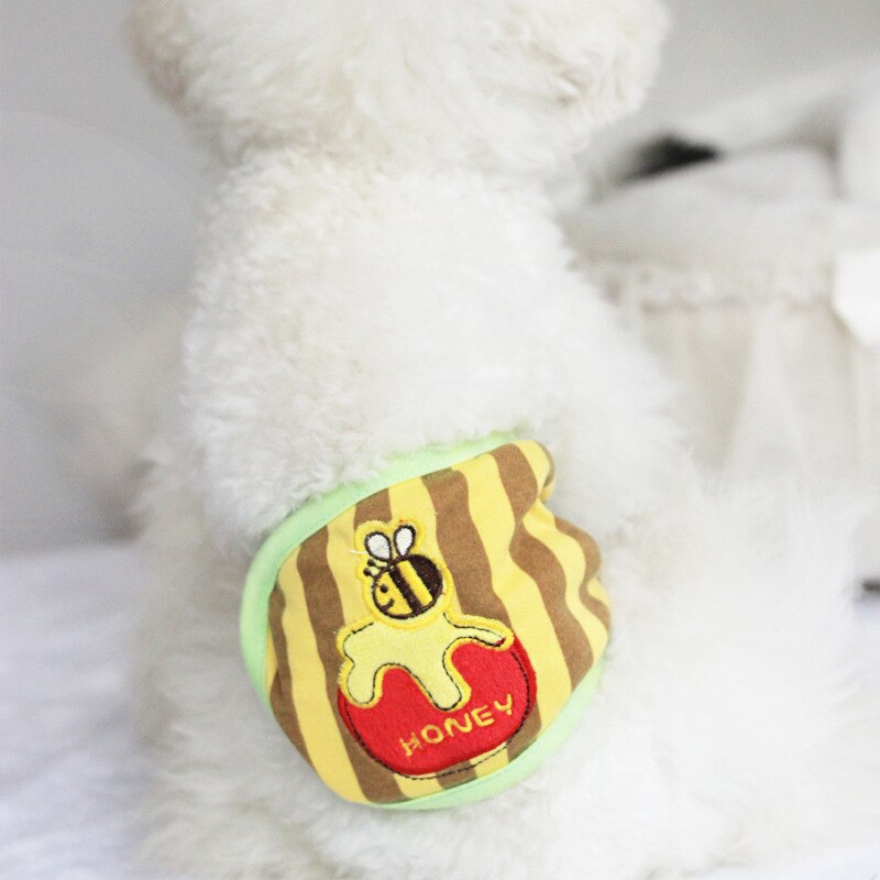 Casual Fluwelen Hond Fysiologische Riem Cartoon Buik Band Disper Sanitair Ondergoed Soft Cozy Pet Riemen Voor Kleine Honden Doggyzstyle