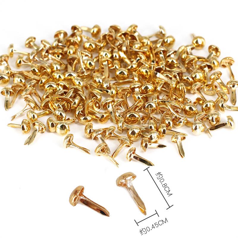 100 Stuks Mix Patroon Ronde Metalen Brads Diy Scrapbooking Ambachten Accessoires Voor Home Decor Versiering Fastener Brads Levert: 02