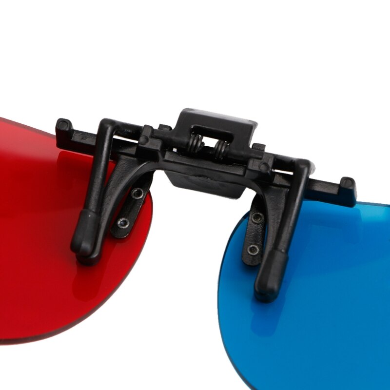rojo gafas azules marco colgante 3D gafas 3D miopía especial estéreo tipo Clip