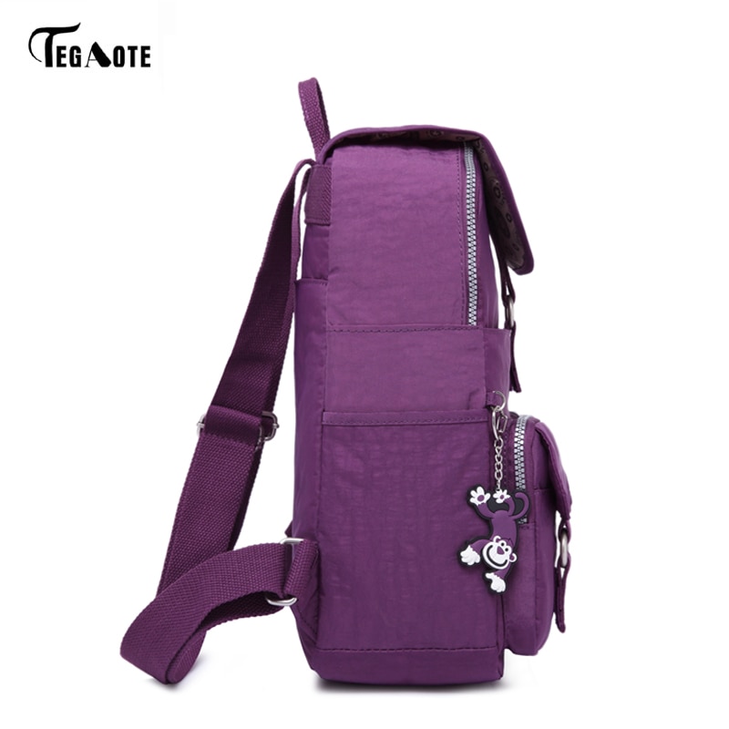 TEGAOTE School Backpack for Teenage Girls Mochila Feminine Backpacks Women Solid Famous Nylon Casual Laptop Bagpack Female