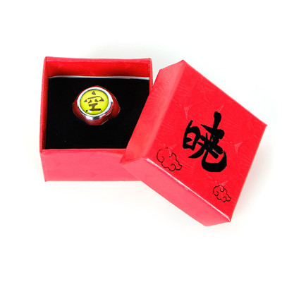 Anime Akatsuki Ring COS Uchiha Itach Pain Zetsu Konan Kakuzu Sasori Deidara Orochimaru Hidan Metal Rings Figure: Gold