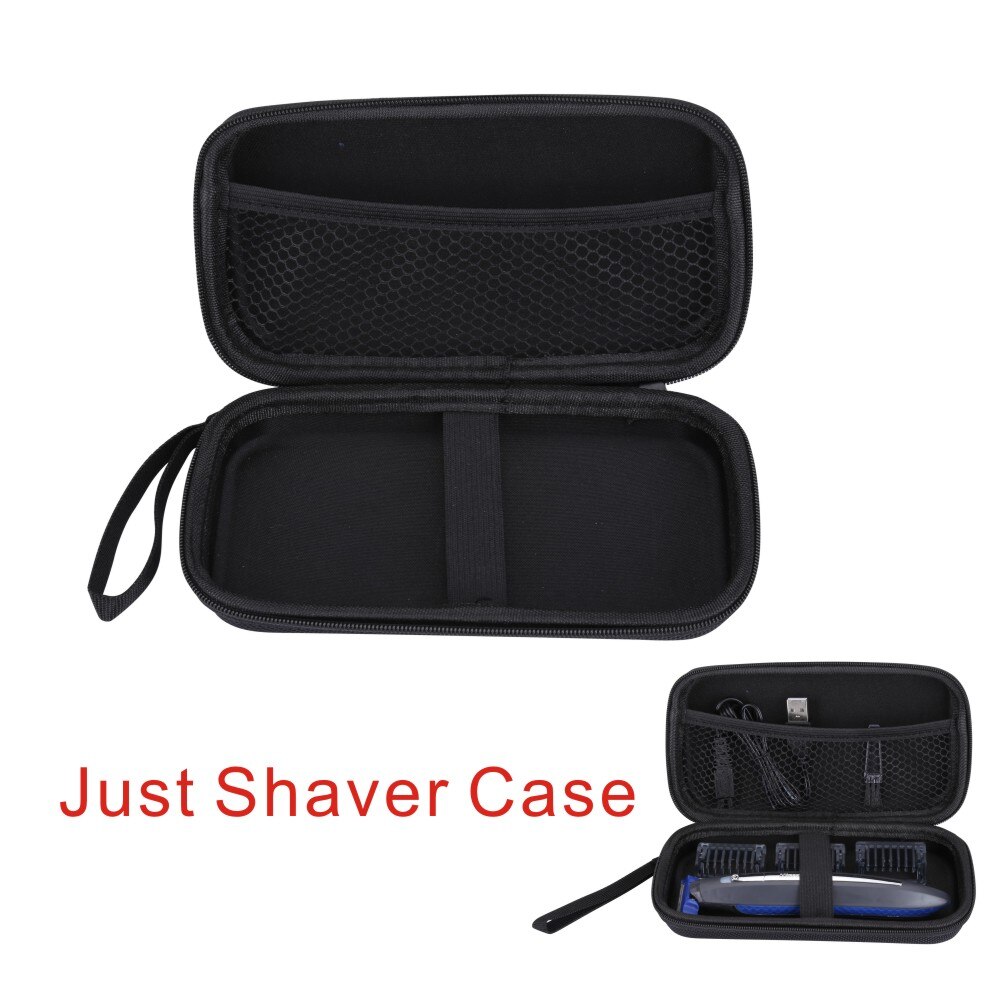 Elektrisk barbering skæg maskine barbermaskine usb genopladelige mænd vaskbar genopladelig elektrisk barbermaskine: Bare barbermaskine sag