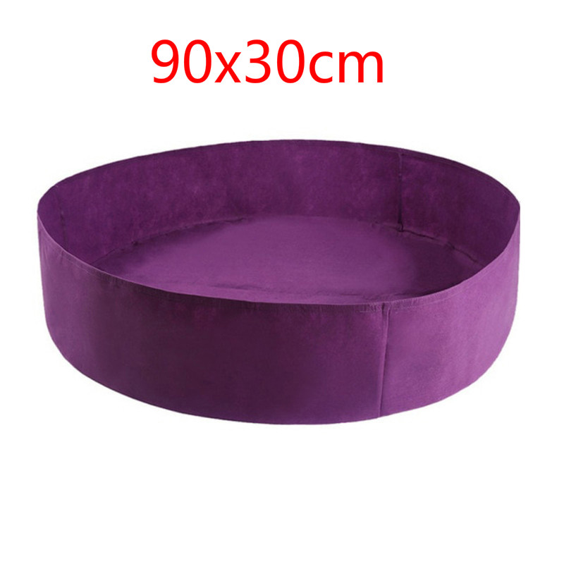 3 größen Stoff Angehoben Garten Bett Runde Pflanzen Container Wachsen Taschen Atmungsaktive Fühlte Stoff Pflanzer Topf Für Pflanzen Kindergarten Topf: 05 Violett