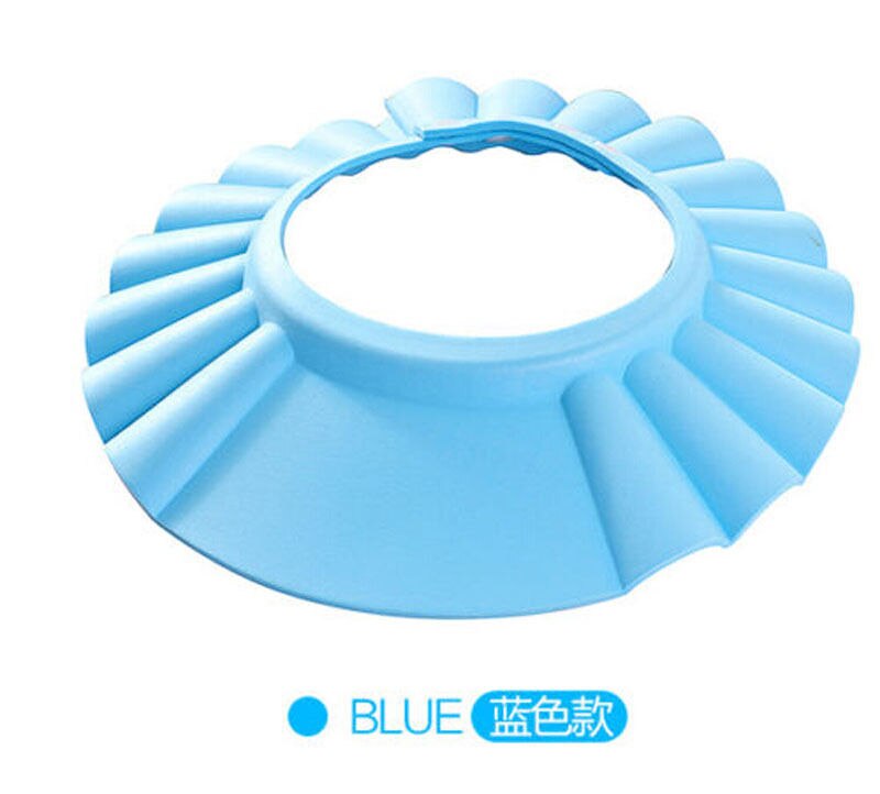 Baby Shower Cap Verstelbare Plooien Zachte Casua Duurzaam Shampoo Cap Wash Hair Shield Shampoo Cap Hoed Voor Baby Wassen hair Shield: Sky Blue