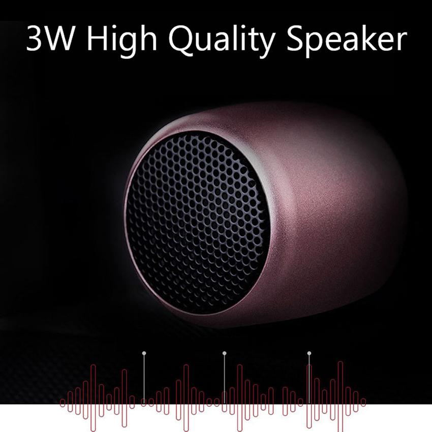 Metalen Super Mini Draadloze Luidspreker Draagbare Kleine Zakformaat Met Selfie Afstandsbediening Microfoon Lanyard