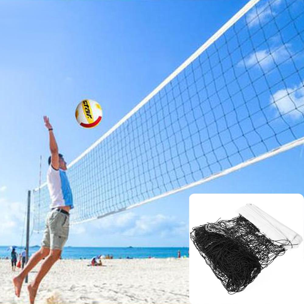 Universel stil 9.5 x 1m volleyballnet polyethylenmateriale beachvolleyballnet