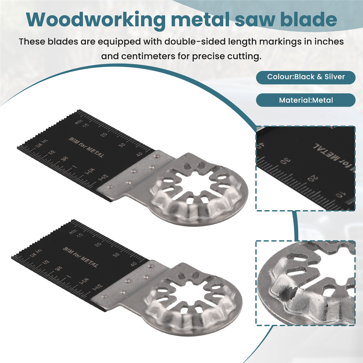 Multitool Blades,10PCS Oscillating Saw Blades, Multitool Bi-Metal Tool Blades for Wood Metal Plastics