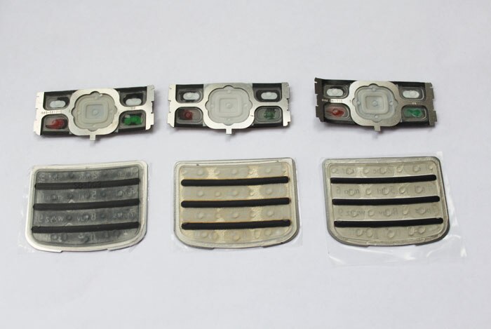 10 conjuntos Preto/Prateado/Ouro Novo Habitação Início Teclados Teclados Botões de Função Principal do Caso Da Tampa Para Nokia 6700c 6700, Navio livre