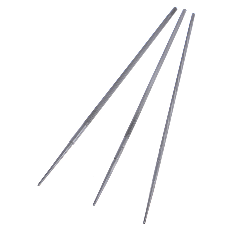 3 stuks/set ronde kettingzaagvijlen voor het slijpen van kettingzaagkettingen, 4mm,4.8mm,5.5mm houtbewerkingsgereedschappen