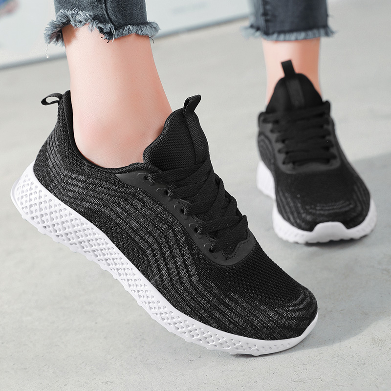 Chaussures de Tennis légères et antidérapantes pour femmes, baskets plates à lacets et à bretelles croisées rondes, de gymnastique, d&#39;extérieur, d&#39;automne