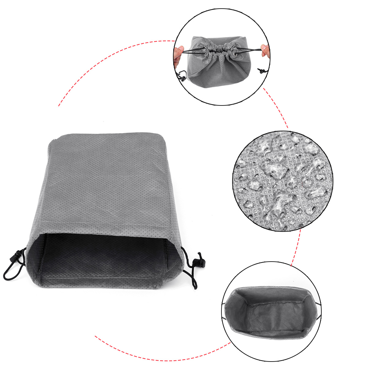 Universal RV Electric Tongue Jack Cover Protector Grey for Travel Motorhome Trailer for Camper Waterproof