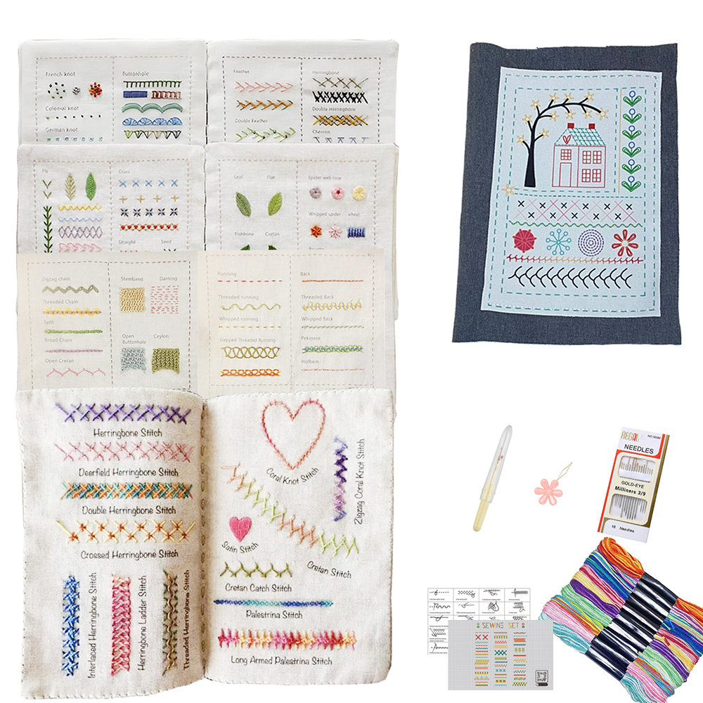 Basic Hand Embroidery Stitches Book For Beginners ... – Grandado