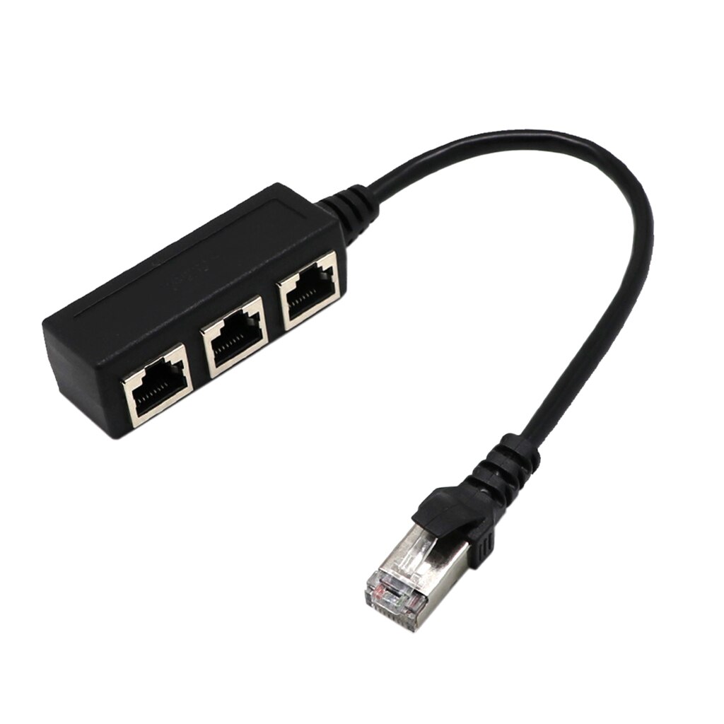 RJ45 1 Tot 3 Ethernet Lan Netwerk Kabel Splitter 3 Manier Extender Adapter