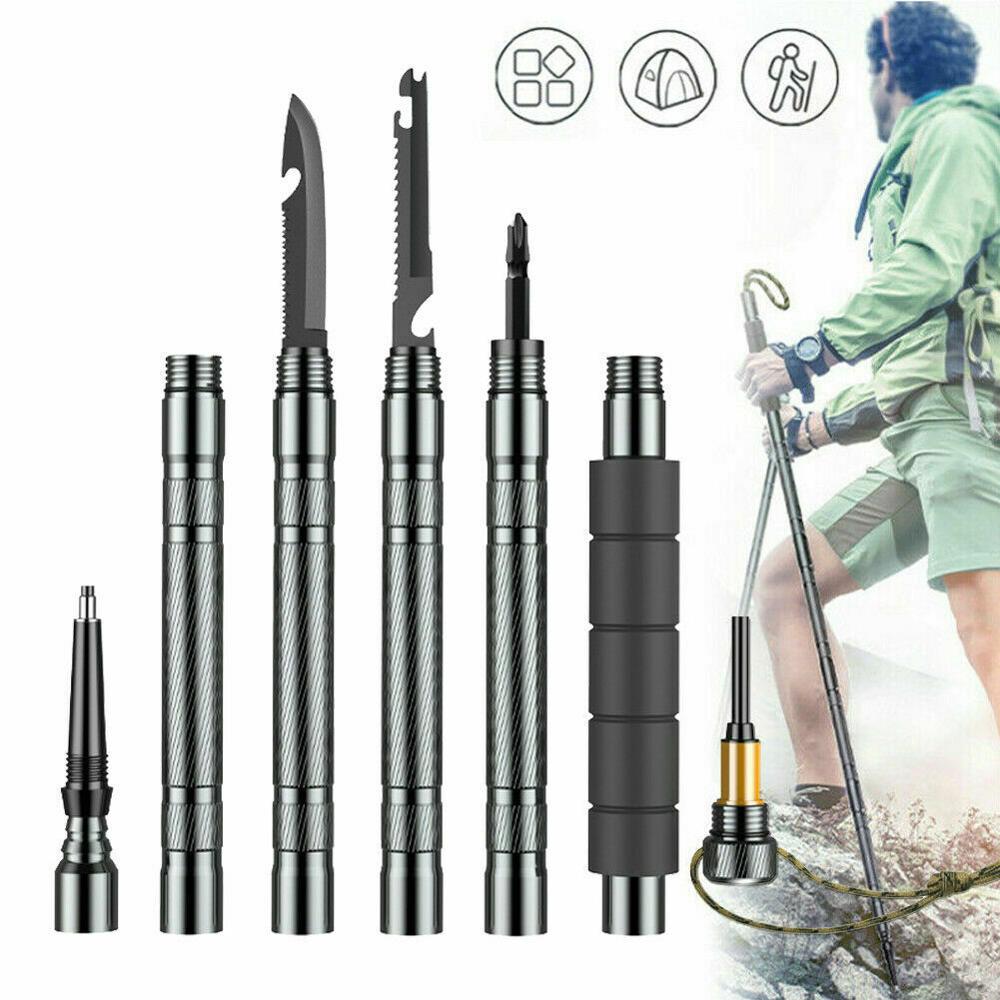 Trekking Pole Wandelstokken Multifunctionele Vouwen Ultralight Quick Lock Wandelingspool Outdoor Camping Wandelen Stok