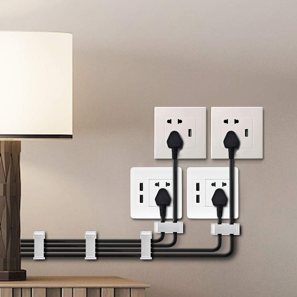 10/20/50Pcs Cable Organizer Self Adhesive Cable Clips USB Cable Management Clamp Car Home Wall Cord Holder Charging Wire Winder