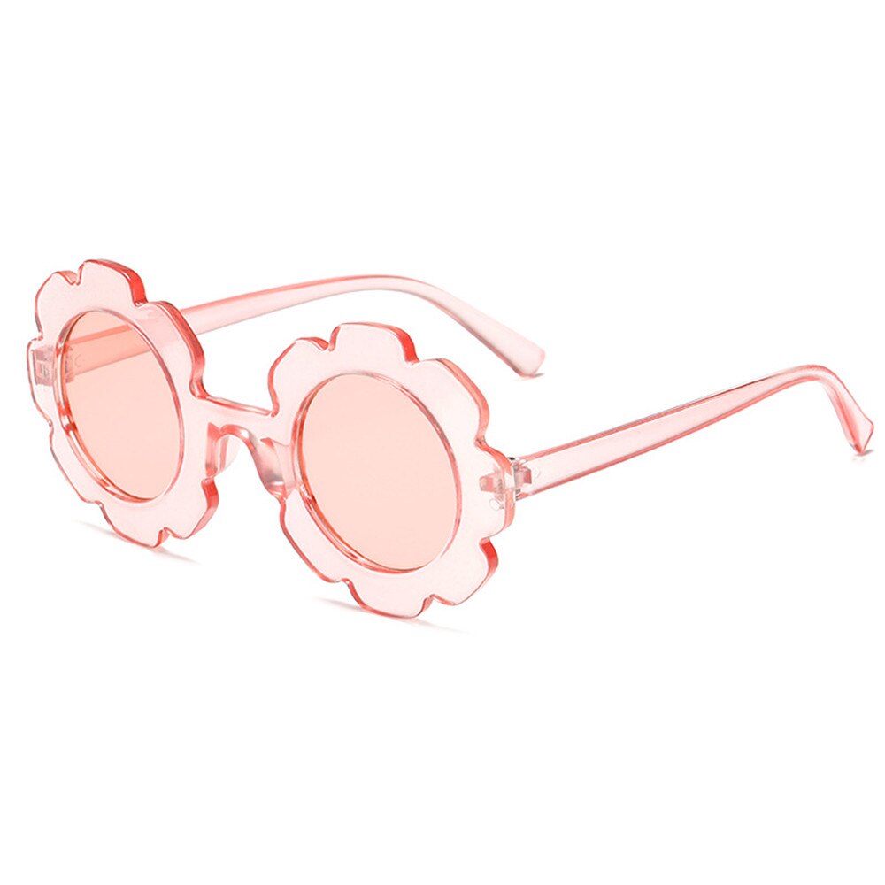 1Pc Vintage Kids Zonnebril Baby Zonnebril Ronde Bloem Gafas Baby Kinderen UV400 Sport Zonnebril Meisjes Jongens Oculos De Sol: Pink A