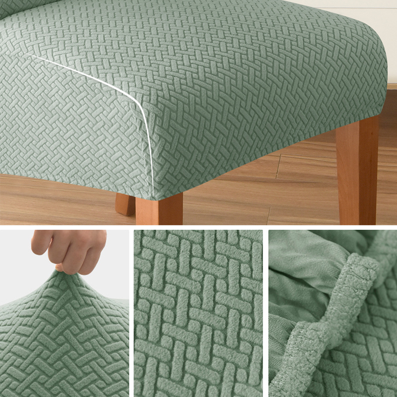 Stretch Polar Fleece Stoelhoes XL Maat & M Stoelhoezen Twill Jacquard Lange Achterbank Case Eetkamer Goedkope Stof 1PC