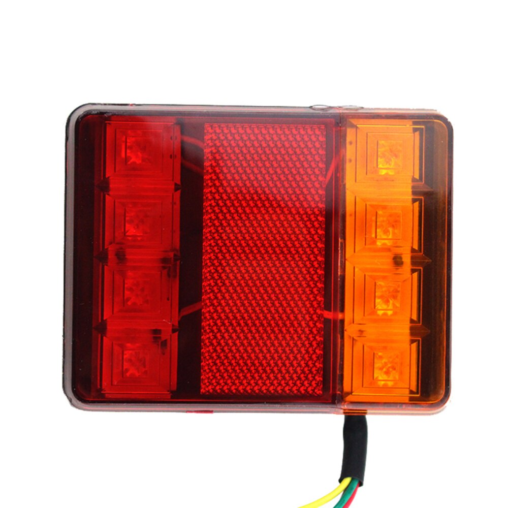 1 Pair Waterproof Truck Tail Lights Trailer Tail Lights Signal Rear DC12V Backup Lights for Heavy Truck Boat Trailer