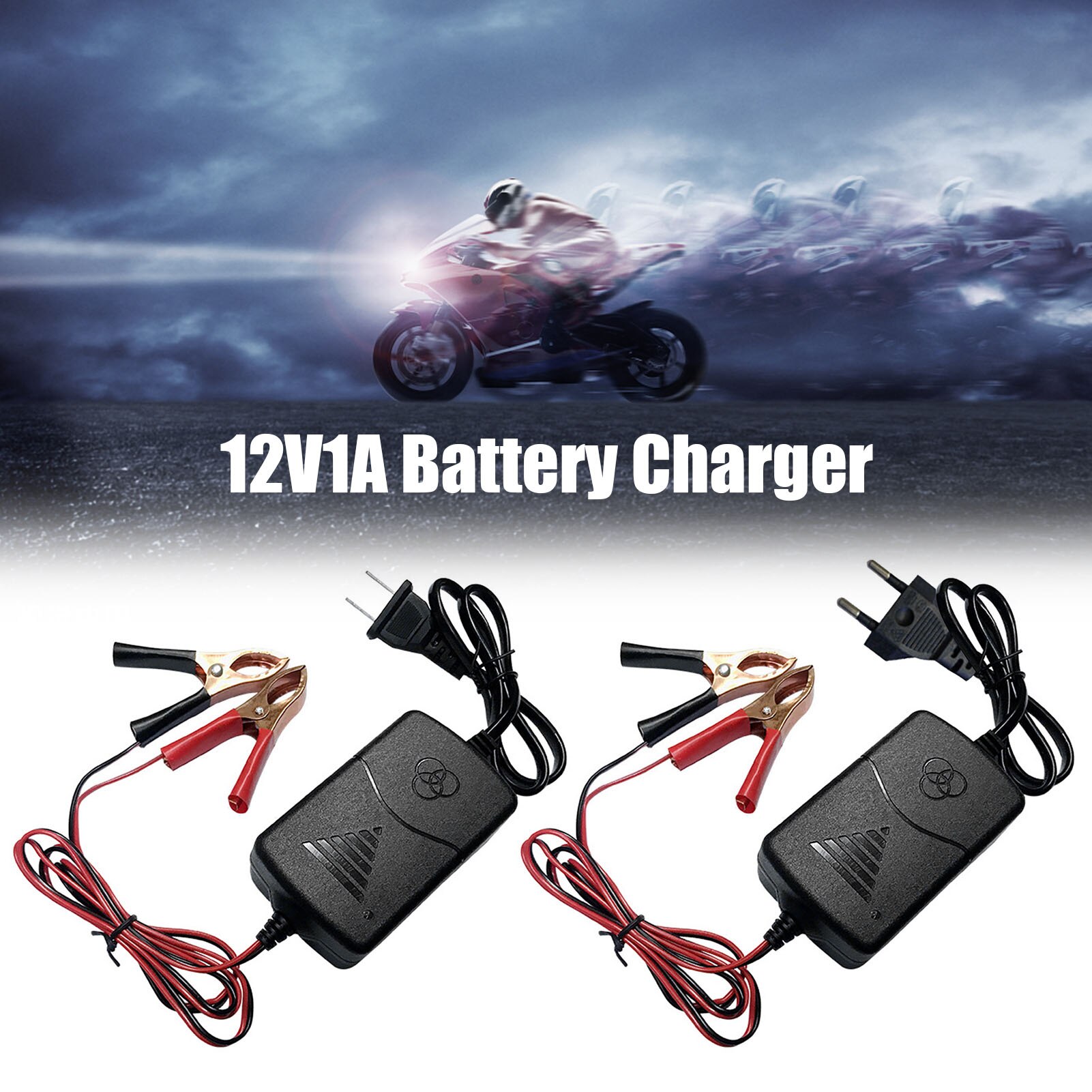 Motorcycle Battery Charger 12V Lead-acid Battery Adapter 12V Battery Charger With Floating Charge Function