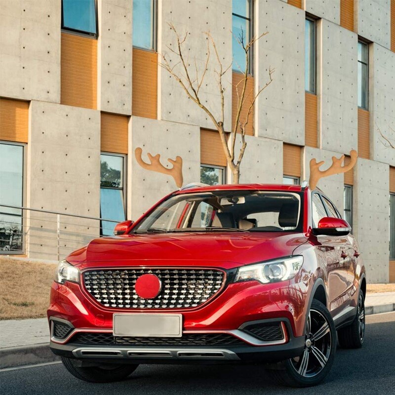 auto Corna di Renna e del Naso di Decorazione Di Natale Del Veicolo costume, finestra Sul Tetto e la Griglia Rudolph Renna tintinnio campana di Natale G