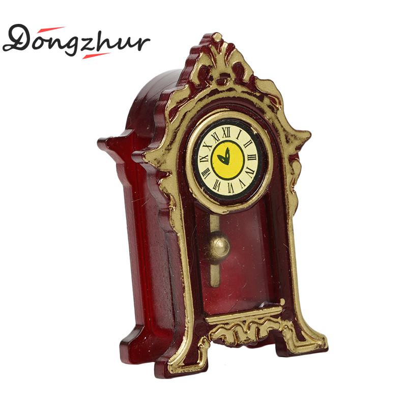 Dongzhur Vintage Mini Klok Poppenhuisminiaturen Kast Accessoires Huis Meubels Poppen Haard Van De Top WWP1266 L9O6