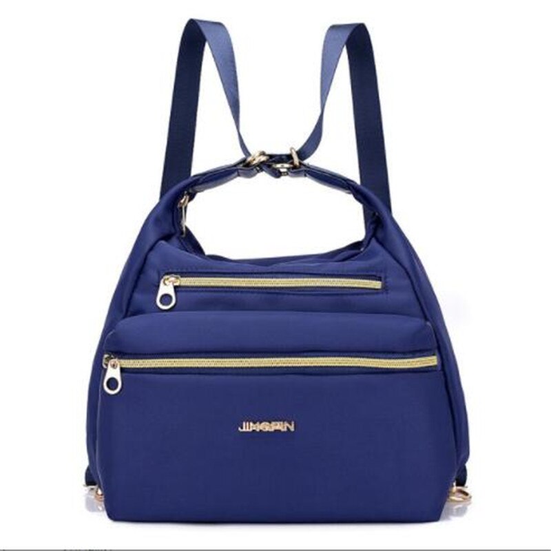 Frauen Taschen Multifunktions Rucksack Schulter Tasche Leinwand Tuch Tote wiederverwendbar Einkaufstasche Ladys Reisetasche Crossbody-tasche: Blau
