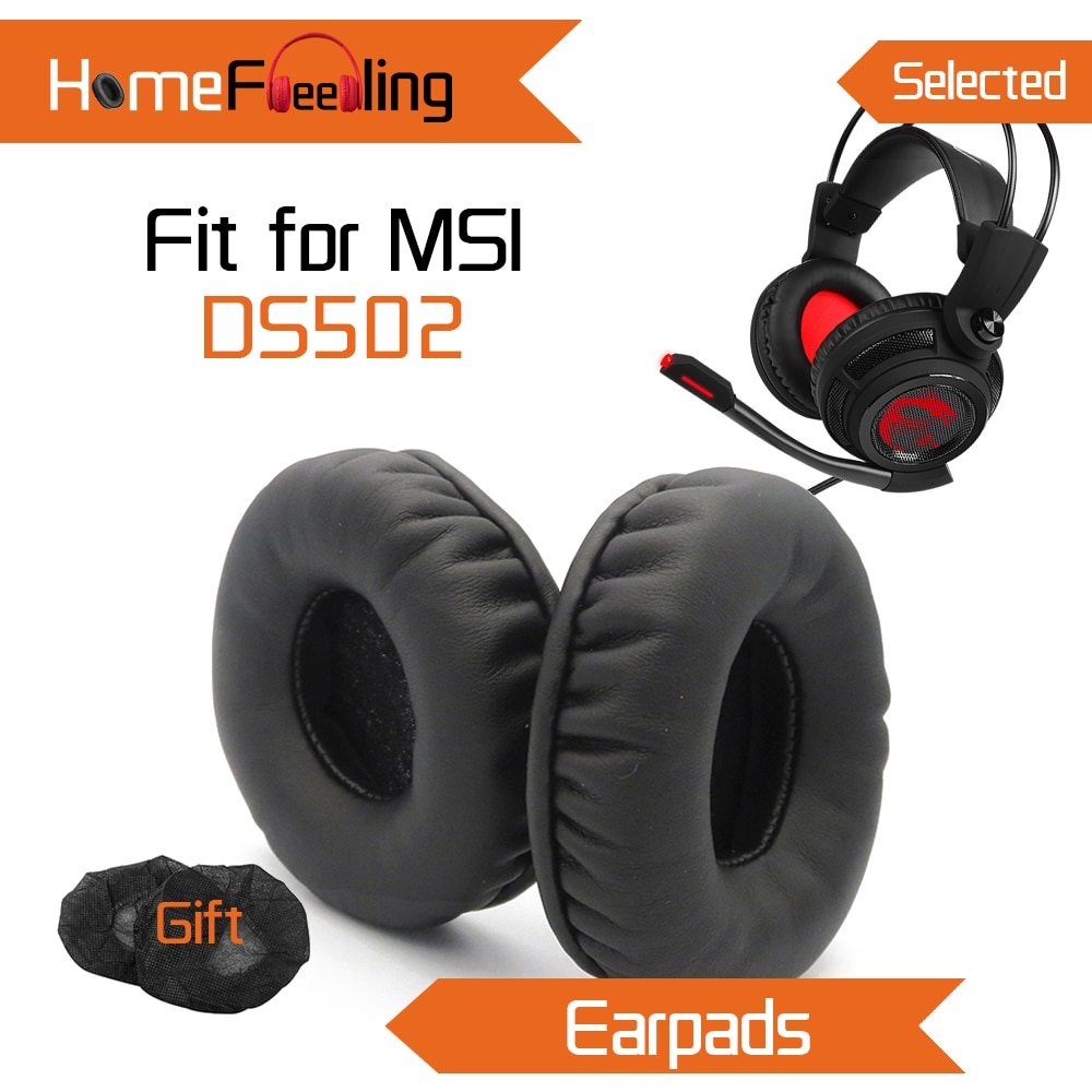 Homefeeling-almohadillas para los oídos MSI DS502, almohadillas para los oídos, redondas, universales, de cuero, almohadillas para los oídos