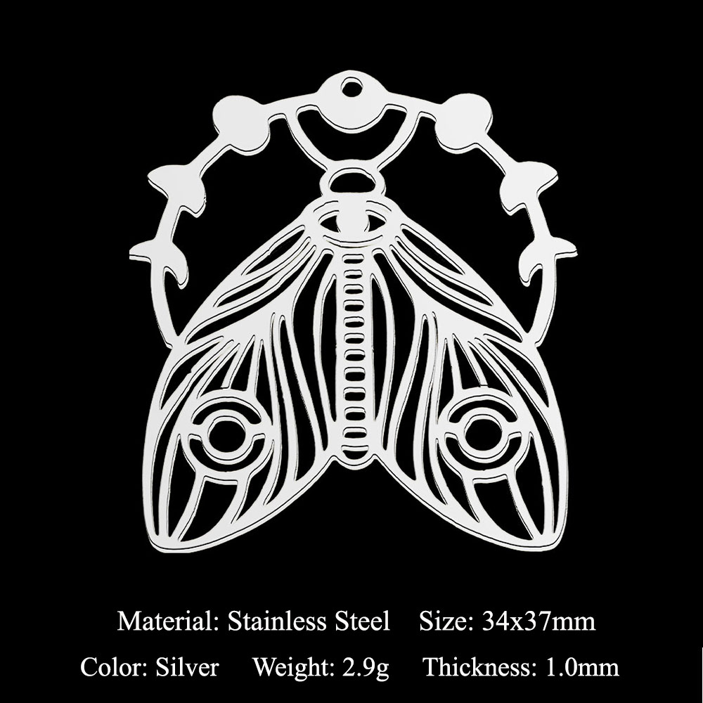 Rvs Geometrische Minimalistische Diy Earring Hanger Charms Angel Wing Ketting Maken Kat Chameleon Dolfijn