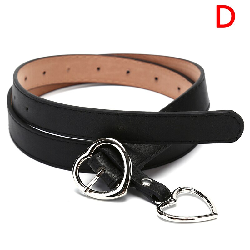 1 pcs Women Punk Chain Belt Adjustable Black Double/Single Eyelet Grommet Leather Buckle Belt: 105cm D
