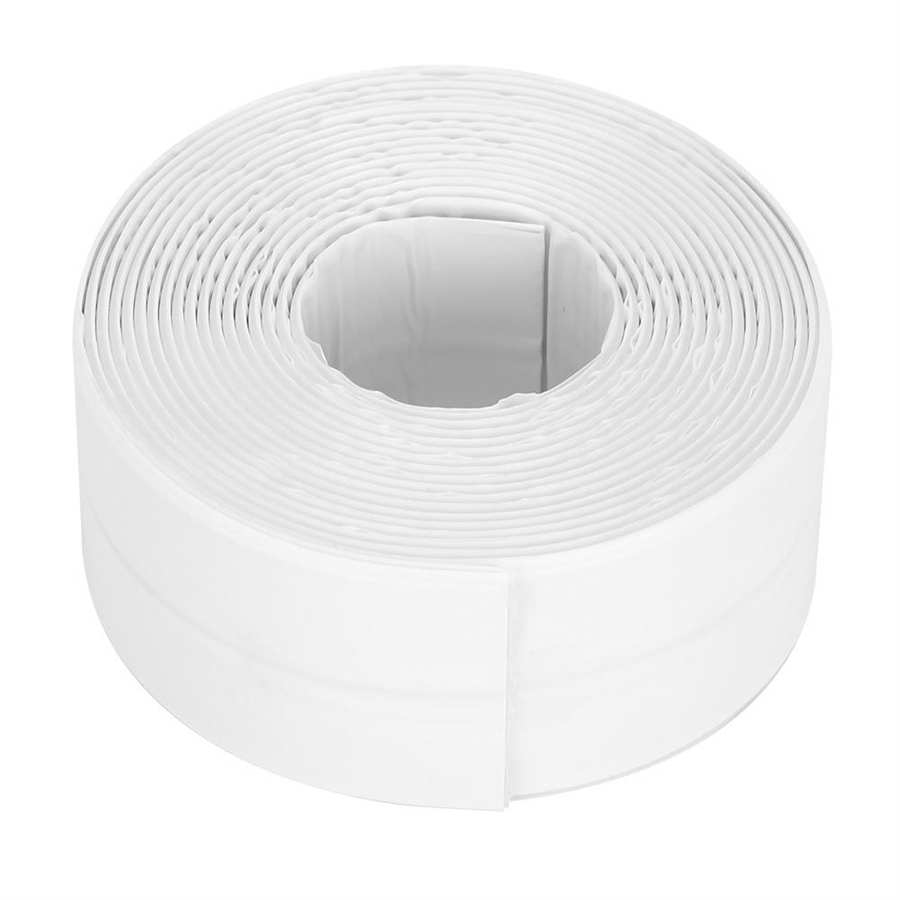 38mm Width Household White Self-Adhesive Mildewproof Waterproof Wall Sealing Strip Tape for Bathroom Kitchen kichen accessories