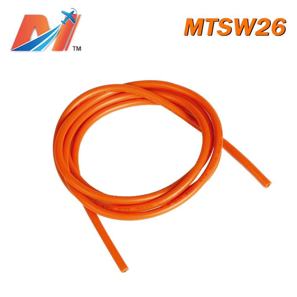 Maytech (1Meter) Power Silicon Draad AWG26 Oranje Kleur