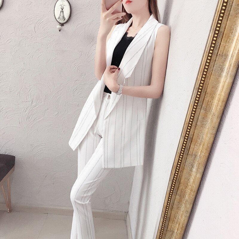 Traje , chaleco, traje femenino , novedad de verano, de temperamento coreano, pantalones de verano, dos conjuntos de primavera