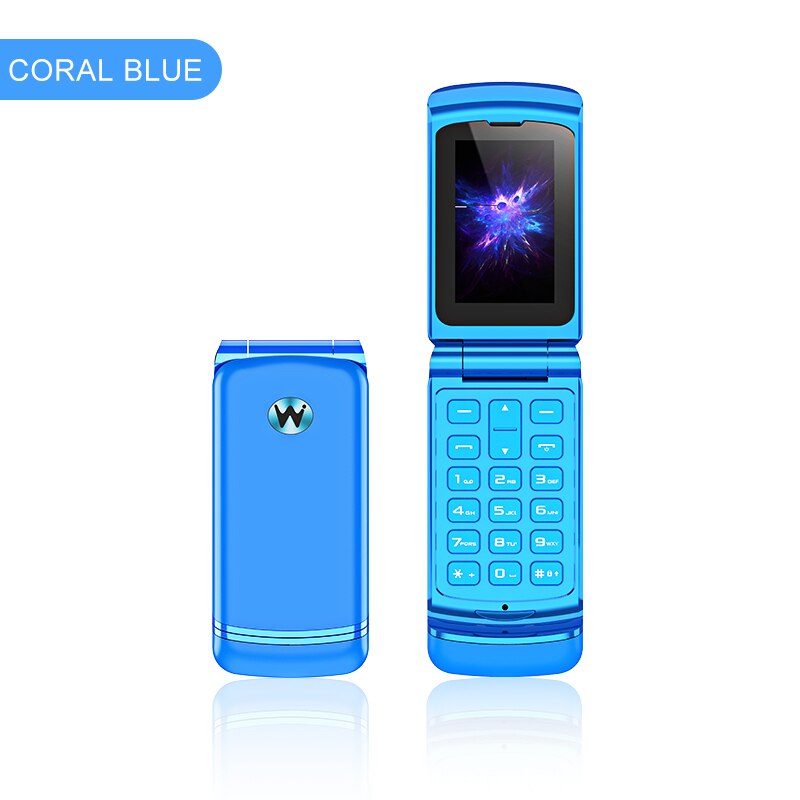Avondmaal Mini Bluetooth 3.0 Synchroniseren Muziek Kleine Spare Pocket Flip Cover Toetsenbord Telefoon Magic Voice Unlock Studenten Telefoon: Standard add 16G TF / Blauw