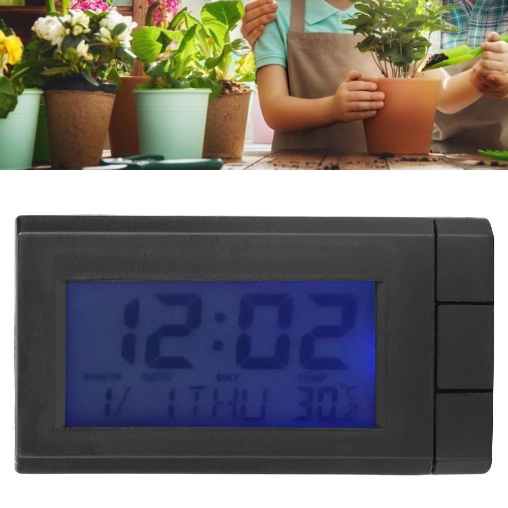 Electronic Thermometer with Time Date Display Household Outdoor Garden Wireless Digital Thermometer Temperature Monitoring