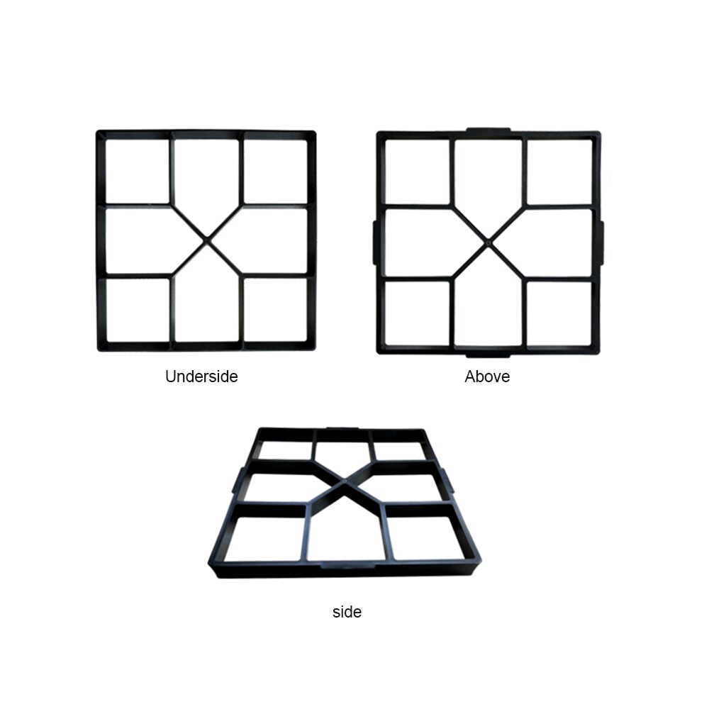Stapstenen herbruikbare mallen voor doe-het-zelf looppaden, tuinen, wandelpaden, bestrating, padmaker, mal voor loopstenen, betonvorm, vierkant