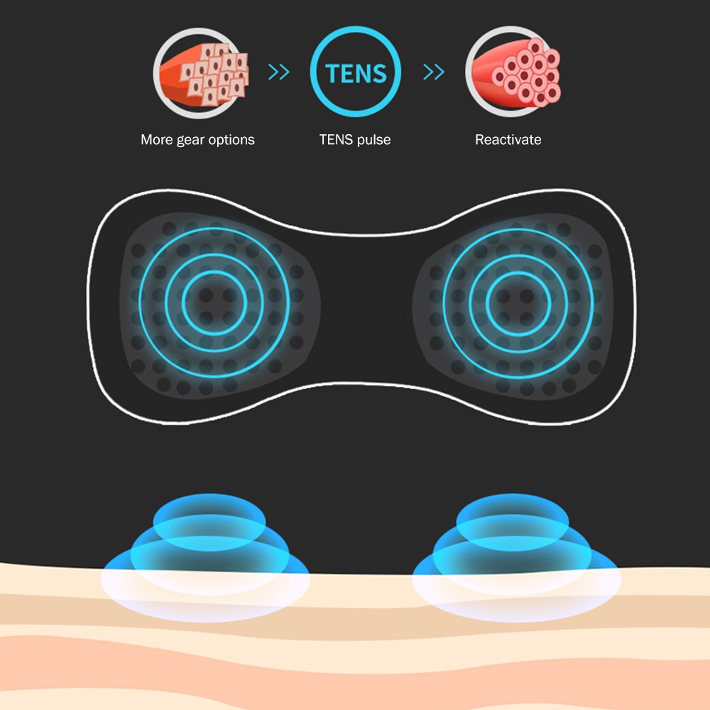 Slimme elektrische nek- en schoudermassager met lage frequentie magnetische therapie, puls, pijnverlichting, ontspanningssport, mannen en vrouwen.