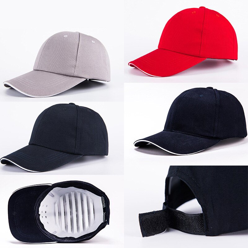 Reflective Work Safety Protective Helmet Bump Cap Hard Inner Shell Baseball Hat Style For Work Factory Shop Head Protection