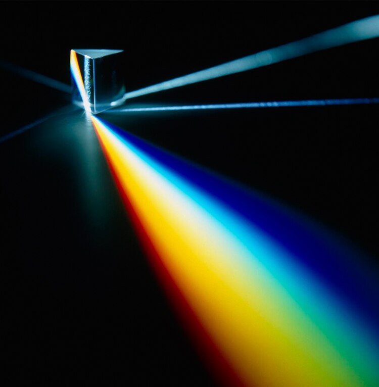25*25*80Mm Crystal Glass Triple Driehoekig Gelijkzijdige Prisma Natuurkunde Teach Licht Spectrum