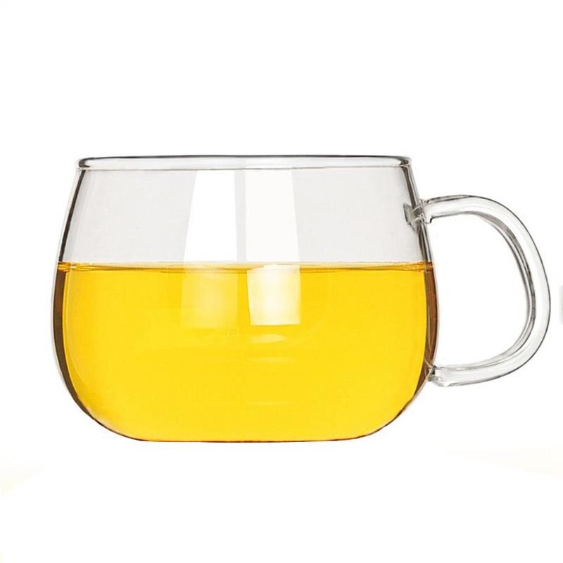 Kapmore transparent glas tekopp klassisk värmebeständig glaskopp glas temugg glas kaffemugg med lock dricksredskap: 1