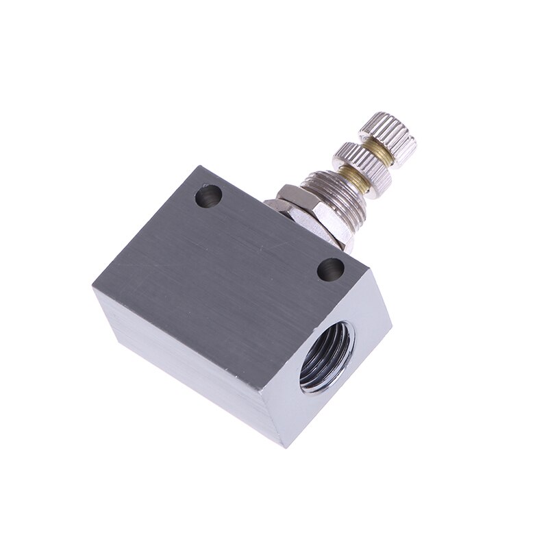 1 x Flow Control Valve Aluminum Alloy Pt 1/8" Thread Bore One Way Flow Control Valve ASC100-06